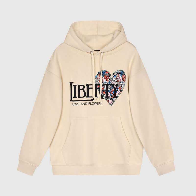 2022 Hooded Hoodies Men Women Heart Liberty New Style Autumn and Winter Wool Thick Long Sleeve Sweatshirt G Jumper Sweater
