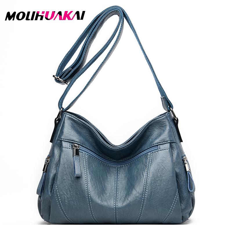 

Leather Luxury Handbags Ladies Bags Designer Shoulder Bags Large-Capacity Handbags Solid Color Casual Diagonal Bag, Black