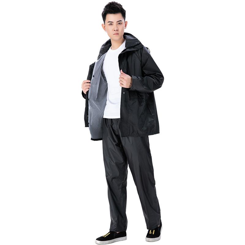 

Raincoat and Rain Pants Suit Thin Anti-Rainstorm Raincoat Long Body Coat Take-out Riding Rider Split Waterproof Male Rain Coat