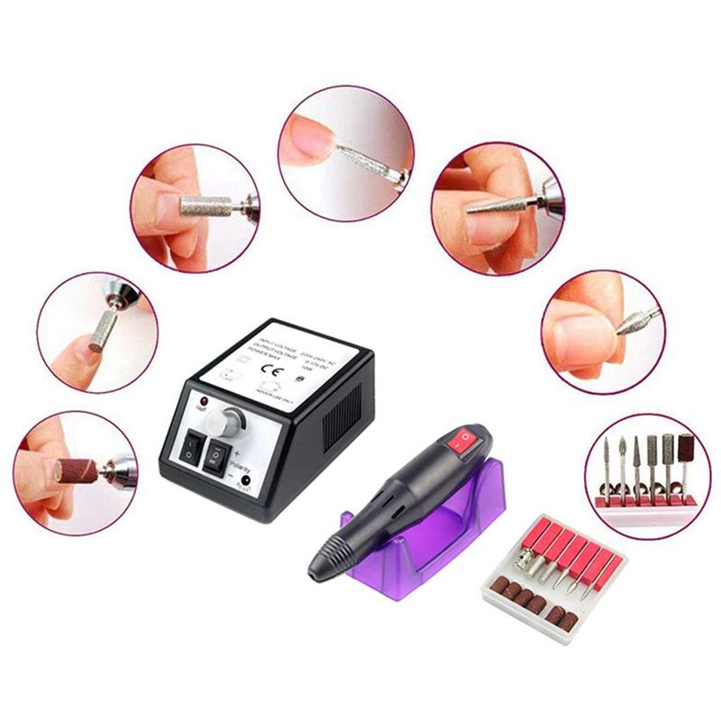 

Electric Nail Drill Nail File Tools Acrylic Nails Remove Black Electric Drill Sanding Band File Kit