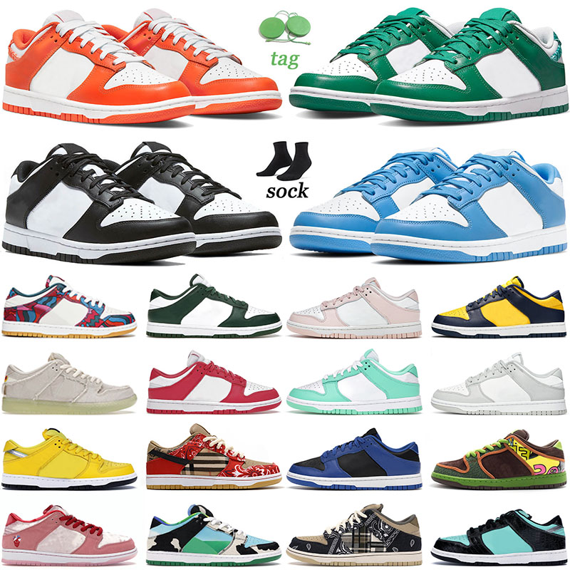 

Luxurys Designer Dunksb Shoes Sneakers Casual Unc for mens womens Black White Paisley Low Platform Grey Fog Syracuse Chunky Sports Trainers Walking Jogging, C28 orange pearl 36-40