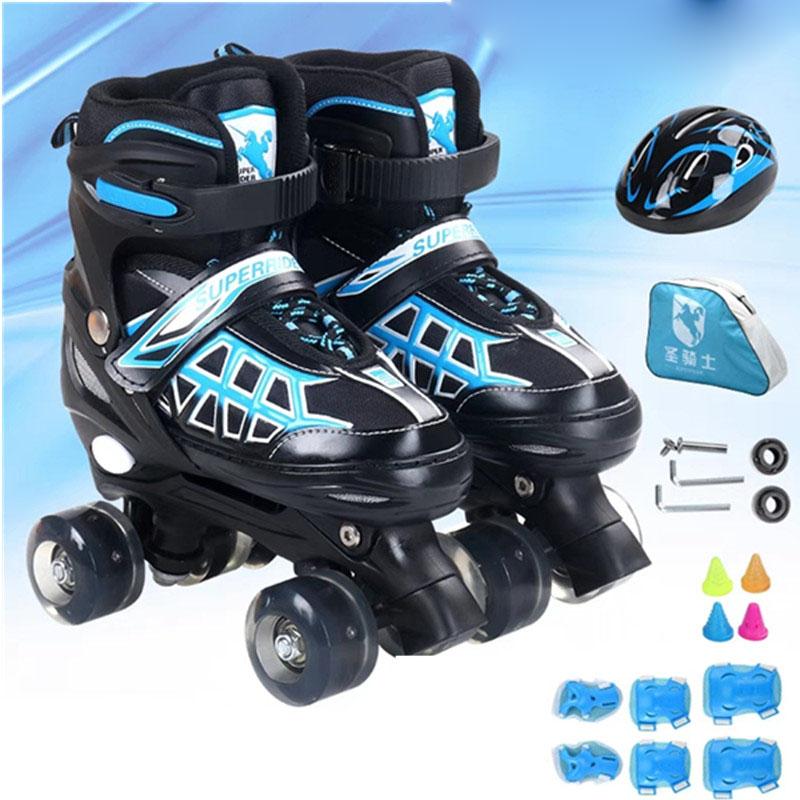 

Kids Inline Skates Adjustable Roller Skating Shoes Street Outdoor Skates For Girls Boys 2021 New Year Gift Child's Rollerblades, Red