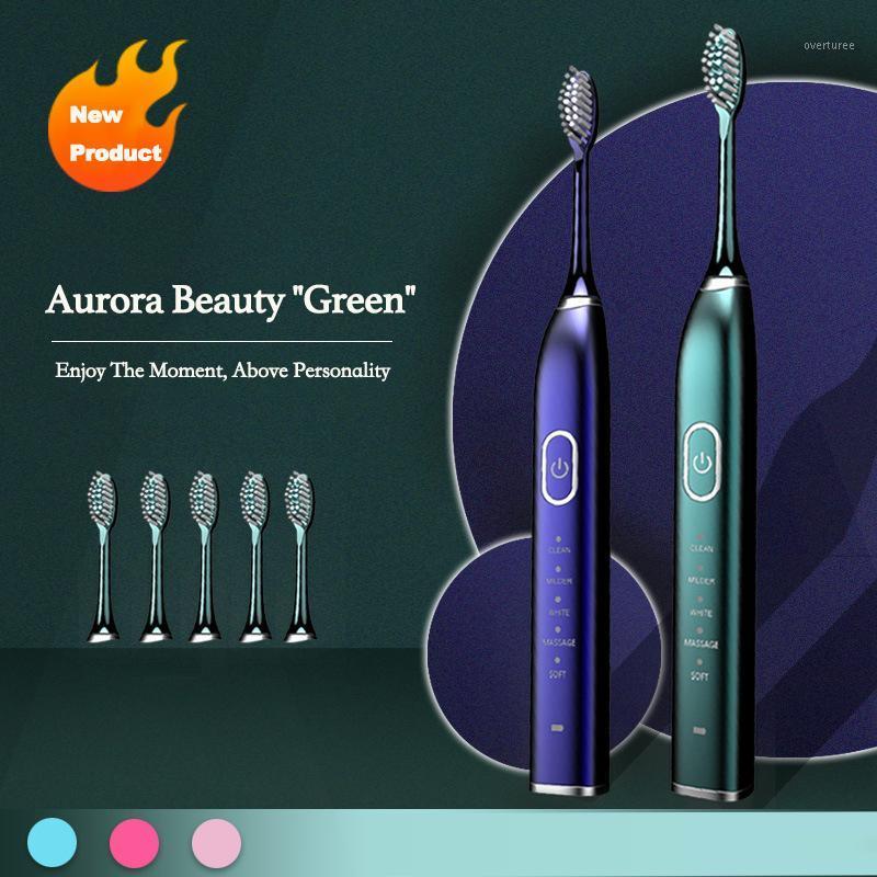 

Wireless rechargeable Sonic Electric Toothbrush For Adults Electronic Tooth Brush 3 Intensity Levels 5 Modes Timer Couple Models1