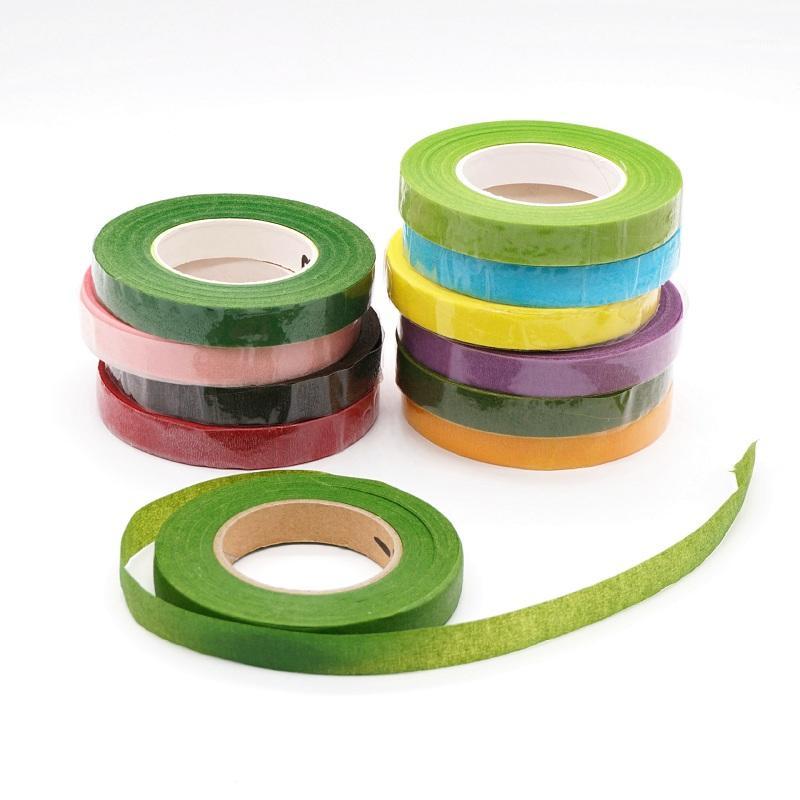 

30 Yard 12mm Self-adhesive Floral Stem Tape Artificial Flower Branch Iron Wrapping Florist Green Tapes DIY Craft Flower Supplies1, T04