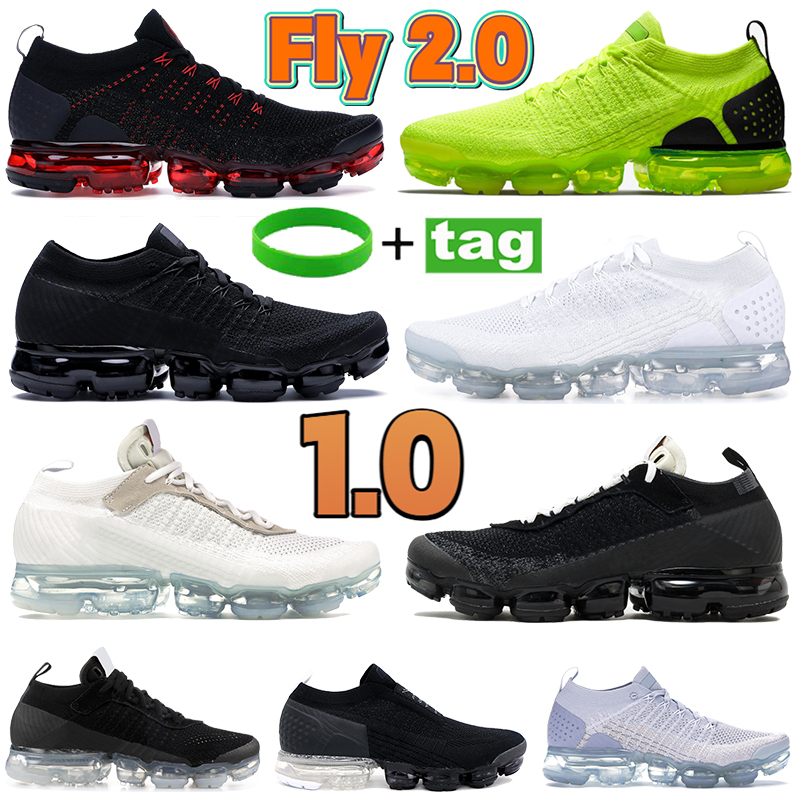 

2022 pure platinum triple white Fly 2.0 orca men women running shoes Fashion 1.0 light cream CNY Volt black red orbit bred olive sneakers midnight navy trainers, Bubble wrap packaging