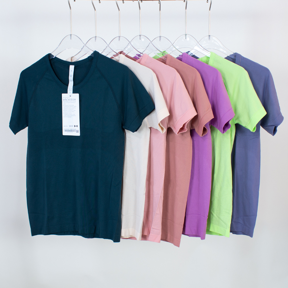 

swiftlys tech 2.0 yoga womens sports blouses t shirts wear ladies short-sleeved T-shirts moisture wicking knit high elastic fitness polos Fashion Tees 2022, More styles;contact us