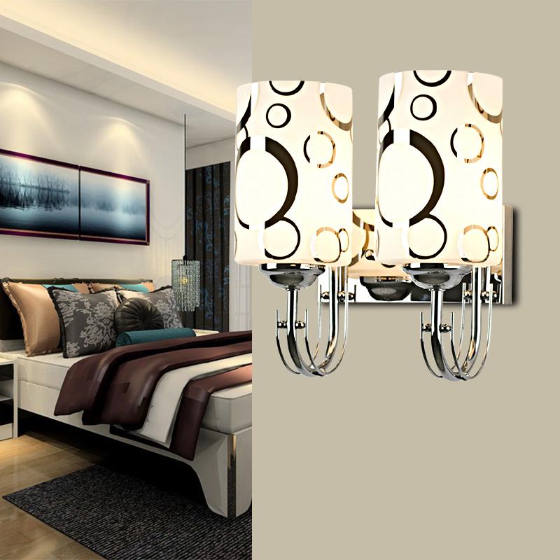 

European simple fashion wall lamp Creative bedside lamp bedroom study aisle corridor light double head hanging mx4261411