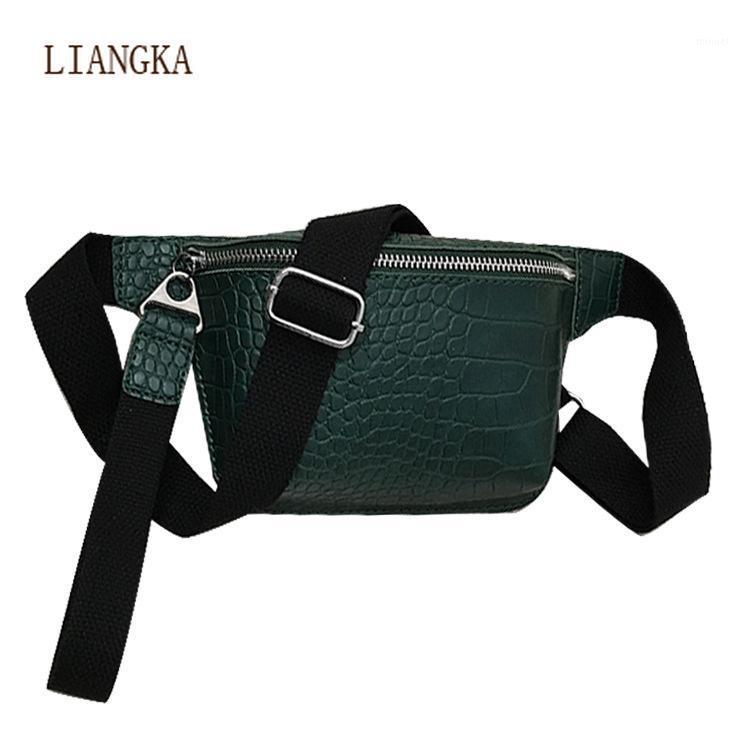 

Casual Waist Bags for Women Alligator Leather Fanny Pack Phone Pouch Chest Packs Ladies Female Crossbody bags1, Black