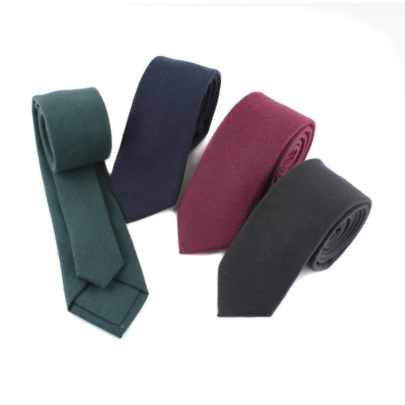 

New 6cm Ties for Men Wedding Dress Necktie Men's Solid Color Necktie Cotton Casual Black Long Skinny Tie
