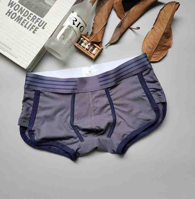 

Mens Underwear Fashion Low-waist Breathable Boxer Shorts Fit Not Tight Comfortable Fashion Cotton Underwears Men Casual Underpants, Gray