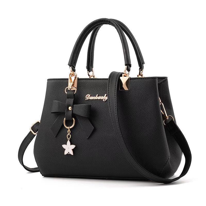 

2020 new women handbag fashion bags lady bag brand bags ladies leather handbags office ladies messenger pu, Black