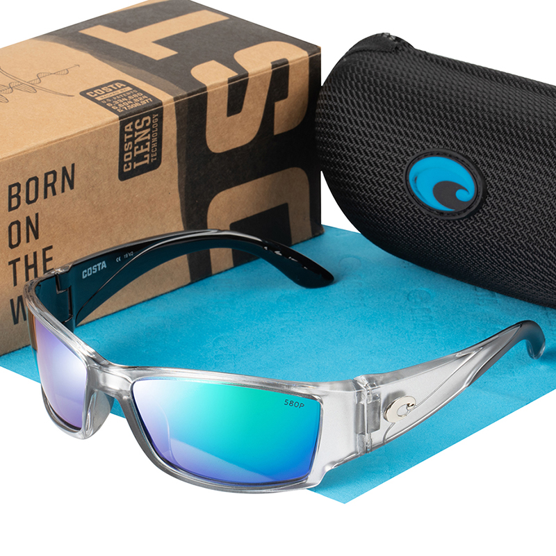 

Costa Square Polarized Sunglasses Men Corbina Brand Vintage Fishing Polaroid Eyeglasses Men Sport Sun Glasses For Driving UV400, White;black