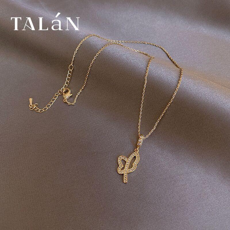 

Talan Gold Metal Necklace Small Leaf Design Modeling Simple Atmosphere Party Women Fashion Jewelry Web Celebrity