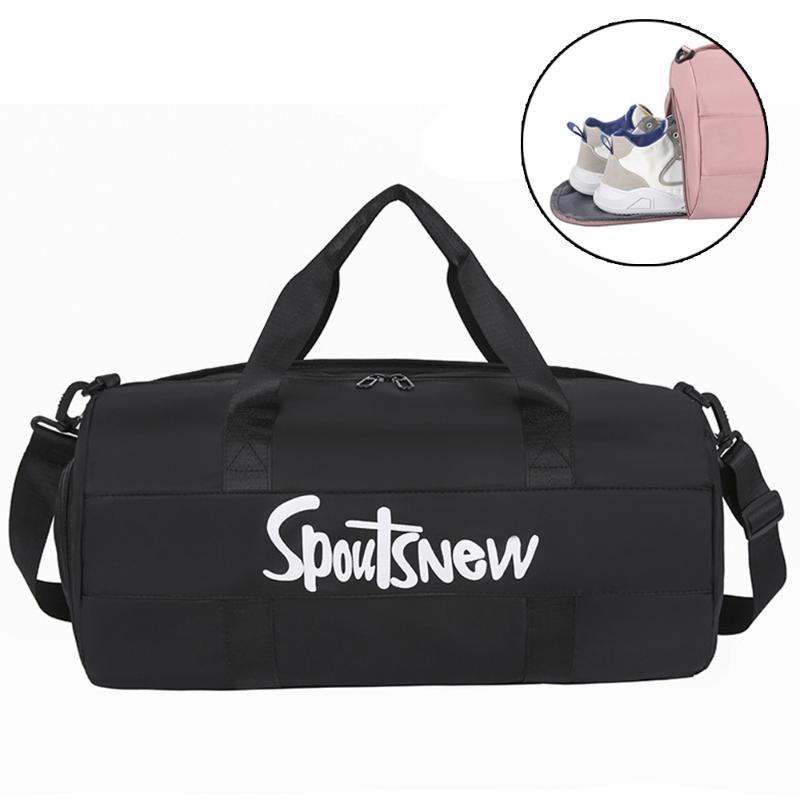 

Dry Wet Gym Bag Nylon Sports Bags Men Training for Shoes Fitness Yoga Travel Luggage Sac De Sport Bag, Model 1 black