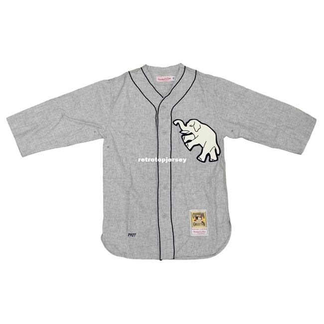 

Philadelphia Athletics Mitchell & Ness Retro 1927 Grey Jersey, Black;blue