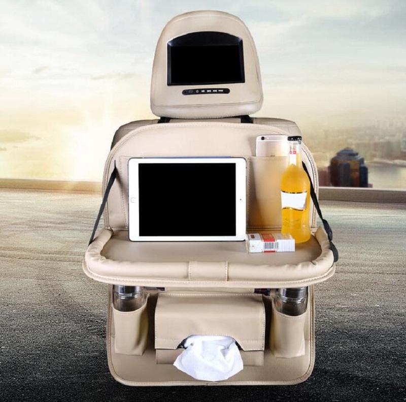 

Multi-function Car Back Seat Organizer Beverage Storage Bag Universal Pockets Tissue Container Phone Holder Stowing