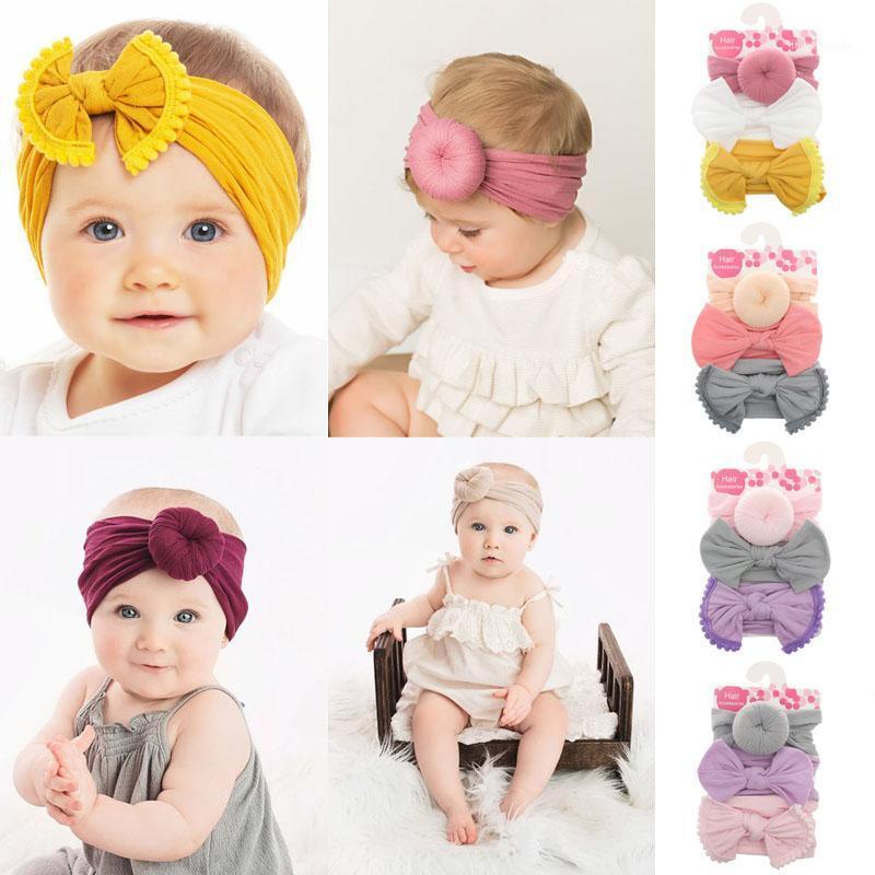 

Focusnorm Fashion Cute Girl Baby Bow Hairband Headband Stretch Turban Knot Head Wrap Newborn 3pcs1, A1