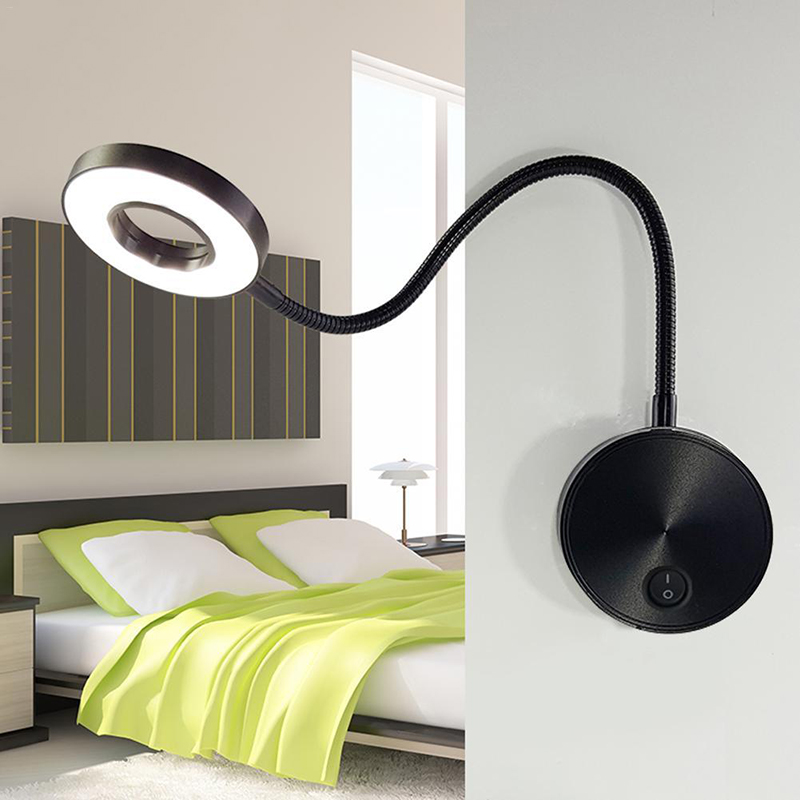 5W Hoses Wall Lamp Flexible Home Bedside Reading Lamps Modern Fashion Book Lights Aluminum LED Bulbs-image-615272253