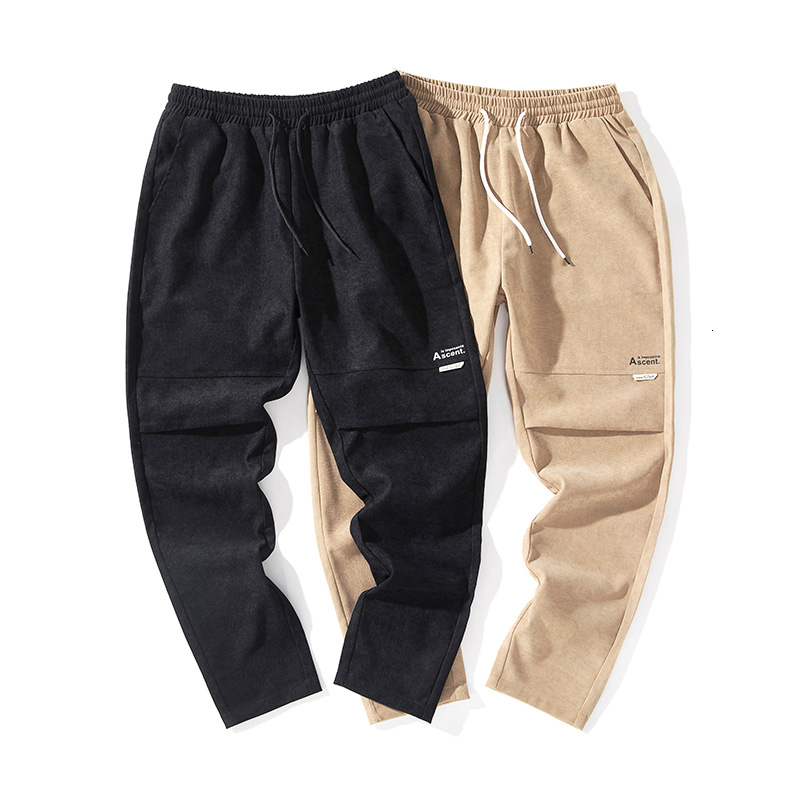 

2021 New Trousers Solid Black Sweatpants Men Casual Streetwear Hip Hop Joggers Pants Fashion Mens Clothing Printed Size4xl Q3oy