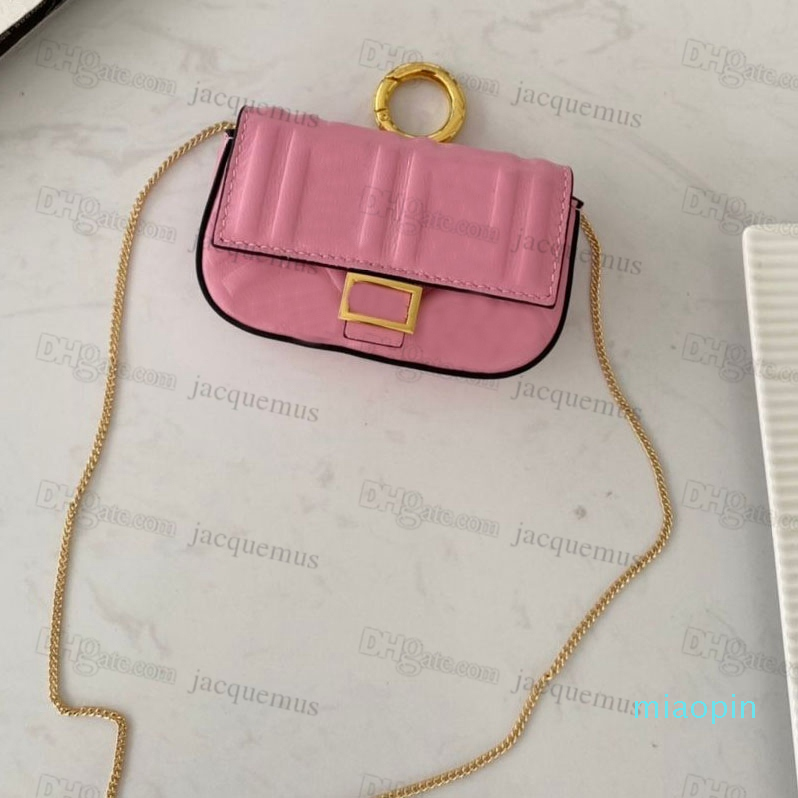 top qualité 3D femmes mode mini vintage chaîne sacs designer petite baguette ceinture en peau de mouton gaufrage sac à bandoulière suspendu sac p