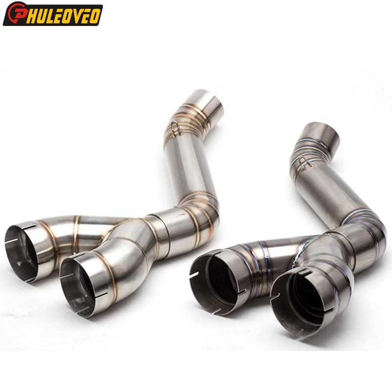 

Titanium Alloy Motorcycle Exhaust Muffler Link Pipe for S1000RR 09-16 S1000R 14-16 Motorbike Muffler Exhaust ConnectMid Pipe