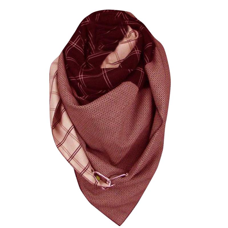 

Neck Scarf Women Casual Printing Scarf Fashion Retro Multi-purpose Shawl Button Chiffon Hijab Sjaal