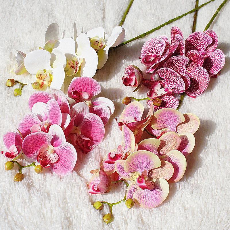 

6 Heads Butterfly Orchid Artificial Flowers Fake Moth flor Orchid Flower for Wedding DIY Decoration Real Touch Home Decor Flore1, Pink
