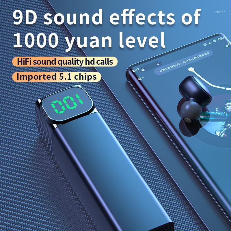 

Bluetooth5.1 Headset TWS Wireless Earphones Sports Earbuds IPX7 Stereo Headphone Headset Earbuds1, Black