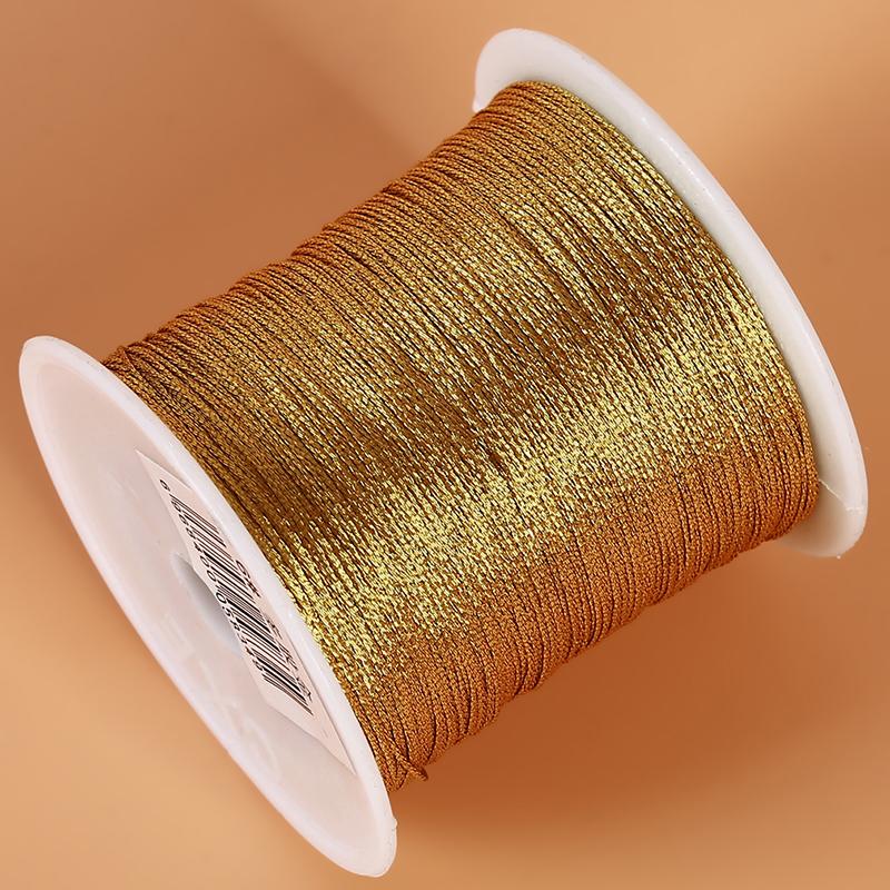 

Golden Gold Silver Rope Chinese Knot Cord String Sewing Machine Threads Crafts Gift Thread Cord For Wedding Christmas Rope Line
