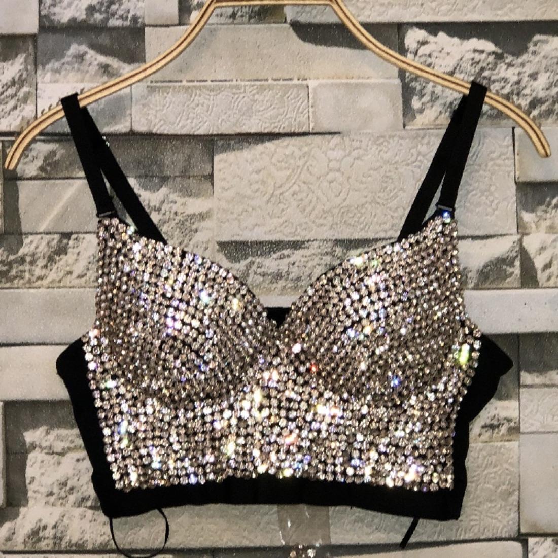 

Sexy Diamondd Navel Ultra Short Strap Sling Underwear