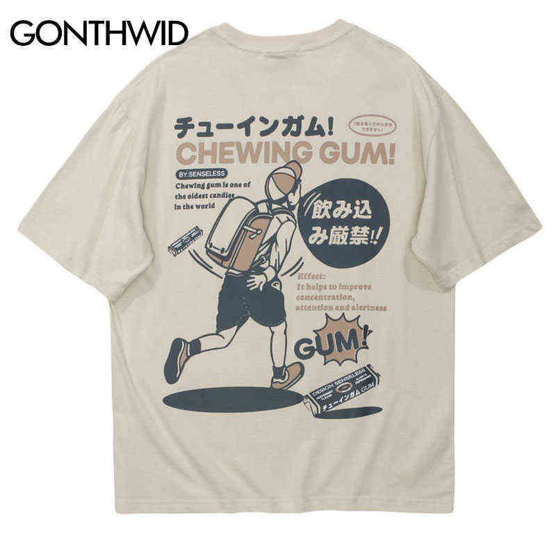 

Men' T-Shirts 2023 Hip Hop T Shirt Vintage Japanese Poster Graphic Print Tees Men Summer Cotton Short Sleeve Tshirts Summer Tops O Round Neck, White