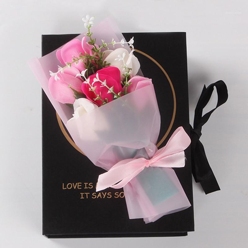 

Artificial Flower Rose Soap Flower Gift Box Valentine's Day Wedding Gifts Festival Party Gift Box Decoration fake1