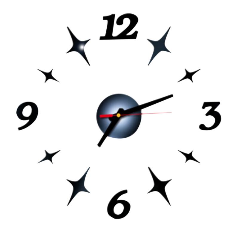 

Aimecor DIY Wall Clock Modern Design 3D Mirror Surface Sticker Home Office Decor Digital Clock Sticker Living Room Decoration