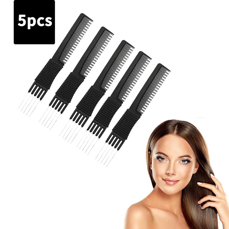

5-In Comb, Black Carbon Fiber Comb, Mouse Tail Lifting Hair Suitable for Hair Salon or Household Products