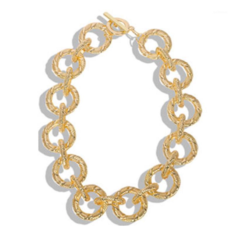 

Gold colour Fashion Hip-Hop Alloy Necklace Female Rock Metal Choker Necklace Jewelry1