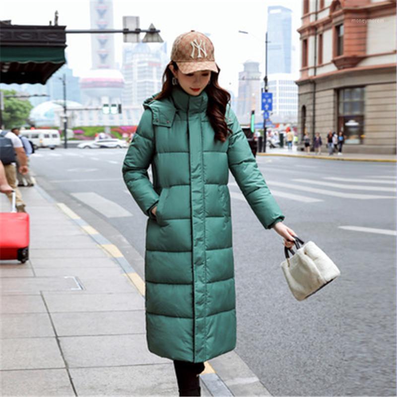 

Plus Size 3XL Women Winter Jacket Hooded Stand Collar Cotton Padded Female Winter Coat Women Warm Thick Long Parka PZ24801, Yellow