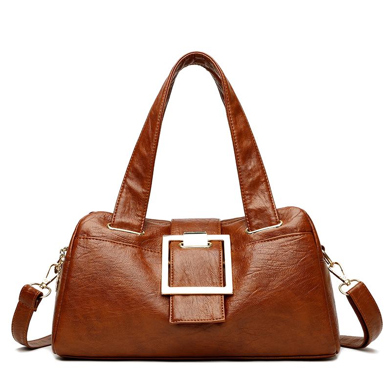 

High quality leather large capacity lady Shoulder Messenger Bag purses and handbags bags for women 2021 luxury designer handbag, Black