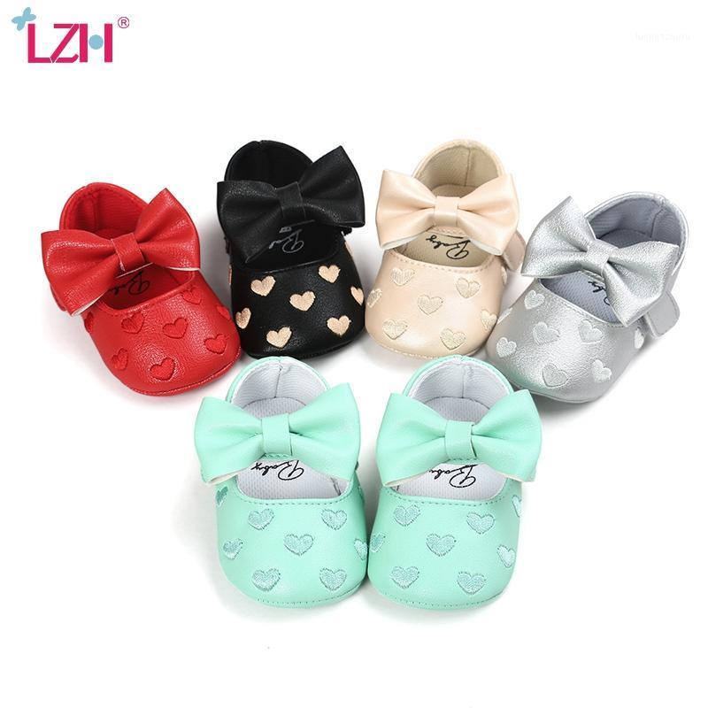 

LZH Children's Shoes 2020 New Autumn Newborn Toddler Shoes Heart embroidered Bowknot Elastic band Classic Canvas Baby Sneakers1, Black