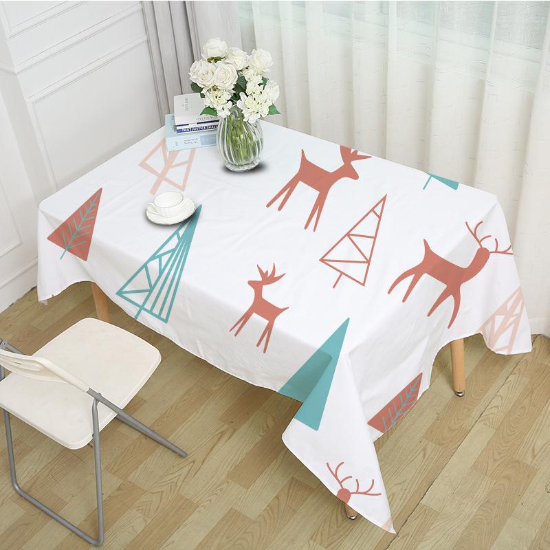 

Decorative Table Cloth Rectangular Party Banquet Outdoor Tablecloth Home Decor Table Cover Abstract Deer Animal Pattern MZ0038