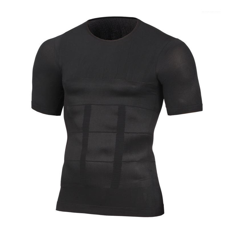 

Men's Slimming Shaper Posture Corrector T-Shirt Compression Body Building Shirts1