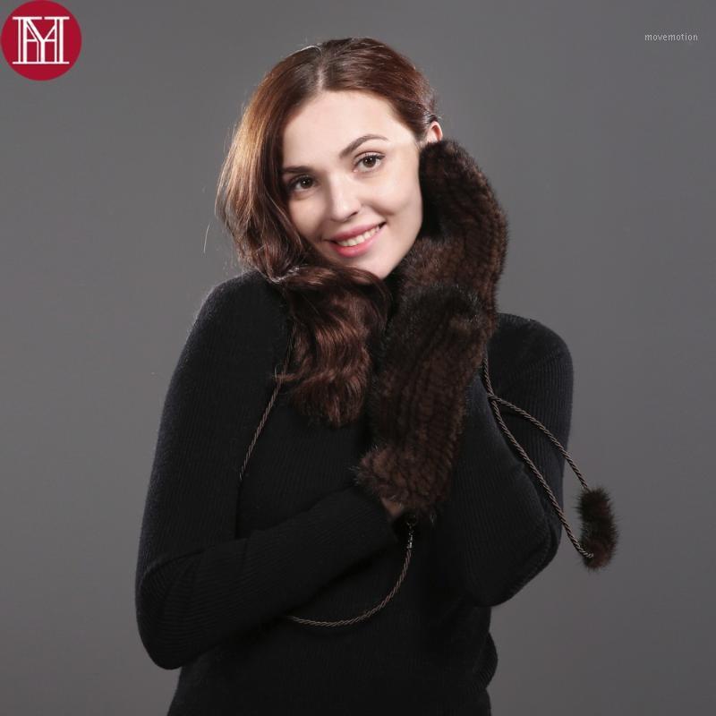 

2020 New Style Women Real Gloves Lovely Ladies 100% Genuine Gloves Warm Knitted Mittens1