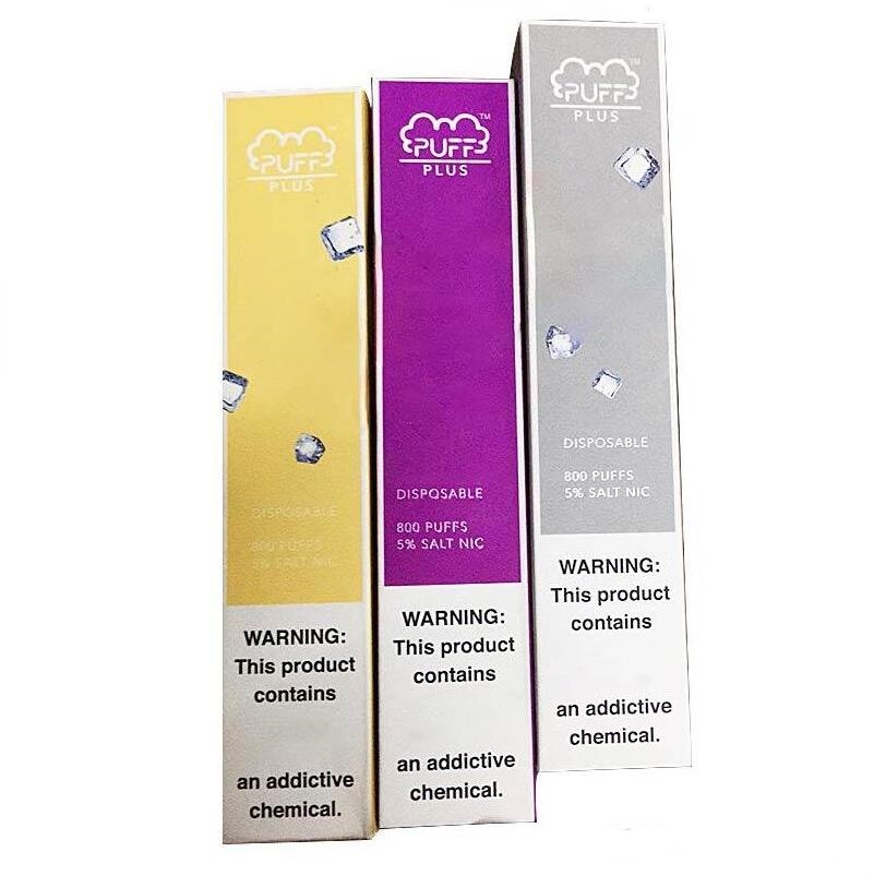 

IN Stock Puff Bar Plus Disposable Device Vape Pen 3.2ml Pre-filed Pods 550mAh Battery 800 Puffs Cartridge E-Cigs puff bar plus