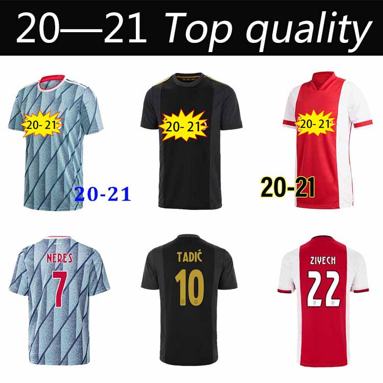 

2020 new AJAX amsterdam FC soccer jersey NERES CRUYFF 2021 KUDUS ANTONY BLIND PROMES TADIC men kids kit uniforms third 50th football shirt, Blue