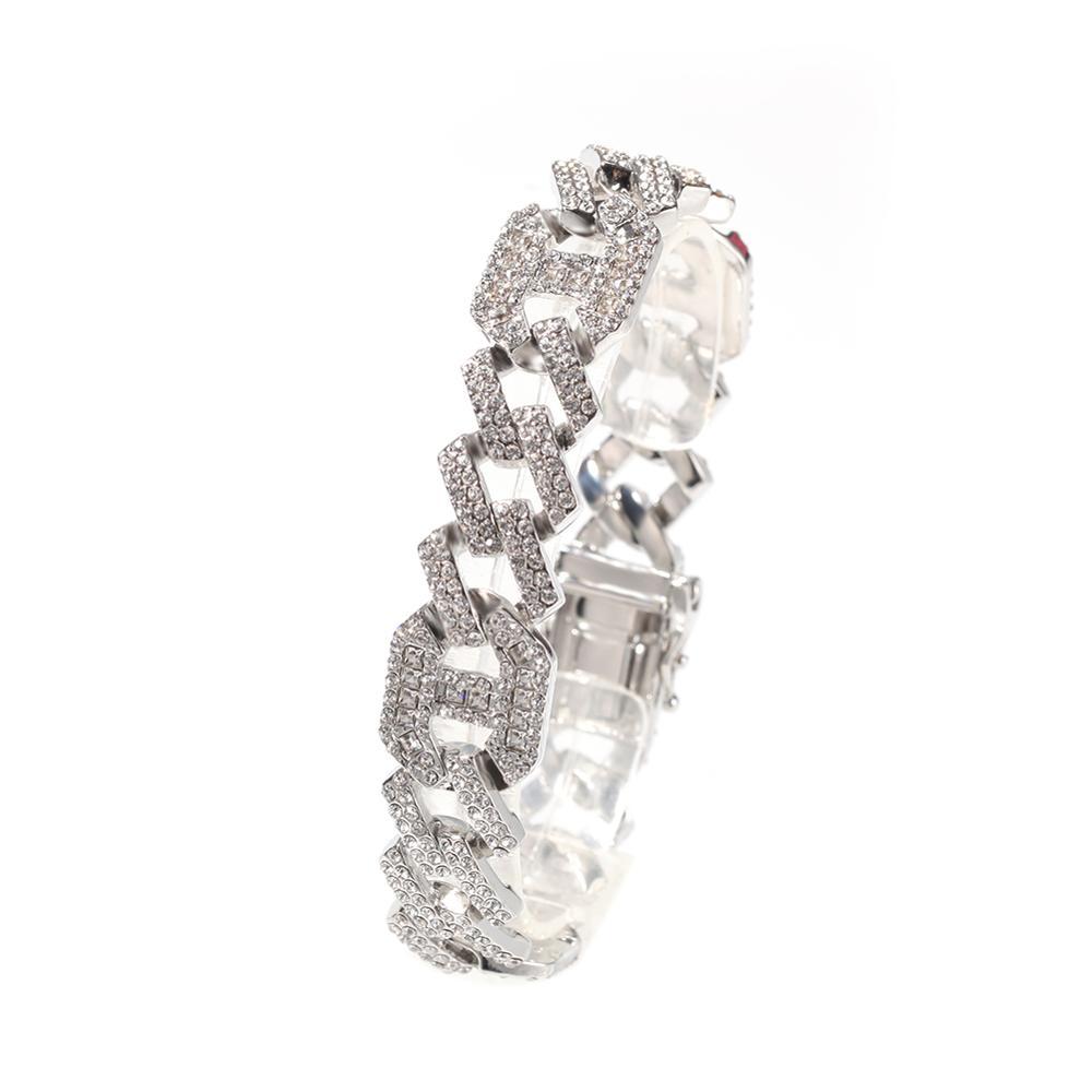 

Bracelet Popular Hip-hop in Europe and America Exaggerated Matching Color 17mm Geometric Shape Encrusted with Accessories 5adb