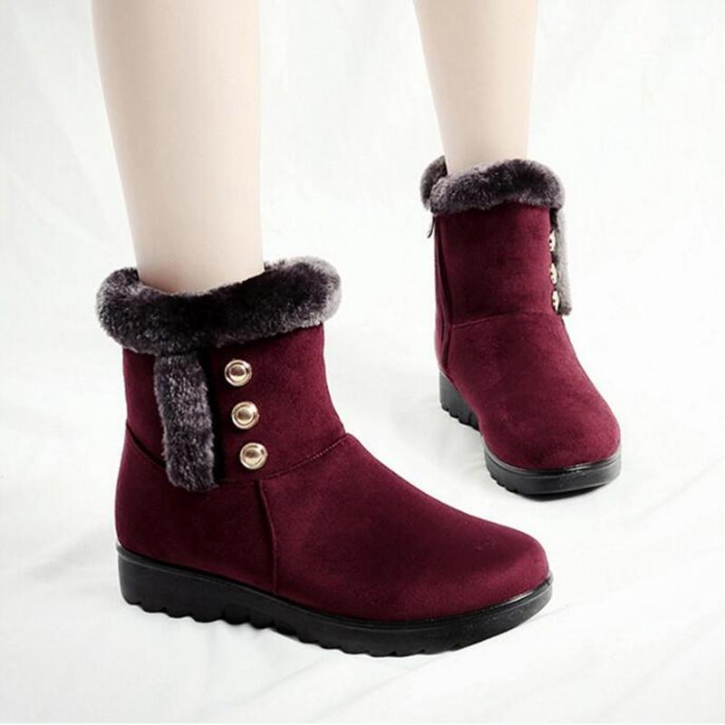 

Women's Boots Winter New Snow Boots Women's Cotton Large Size Snow Shoes Zipper Plus Cotton Shoes1, Black