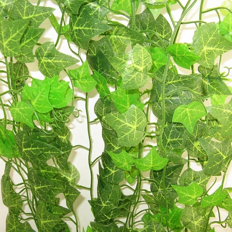 

12pcs/pack 2.4M simulated creeper leaves garland Plants for home wedding decor indoor and outdoor gardening,restaurant decor