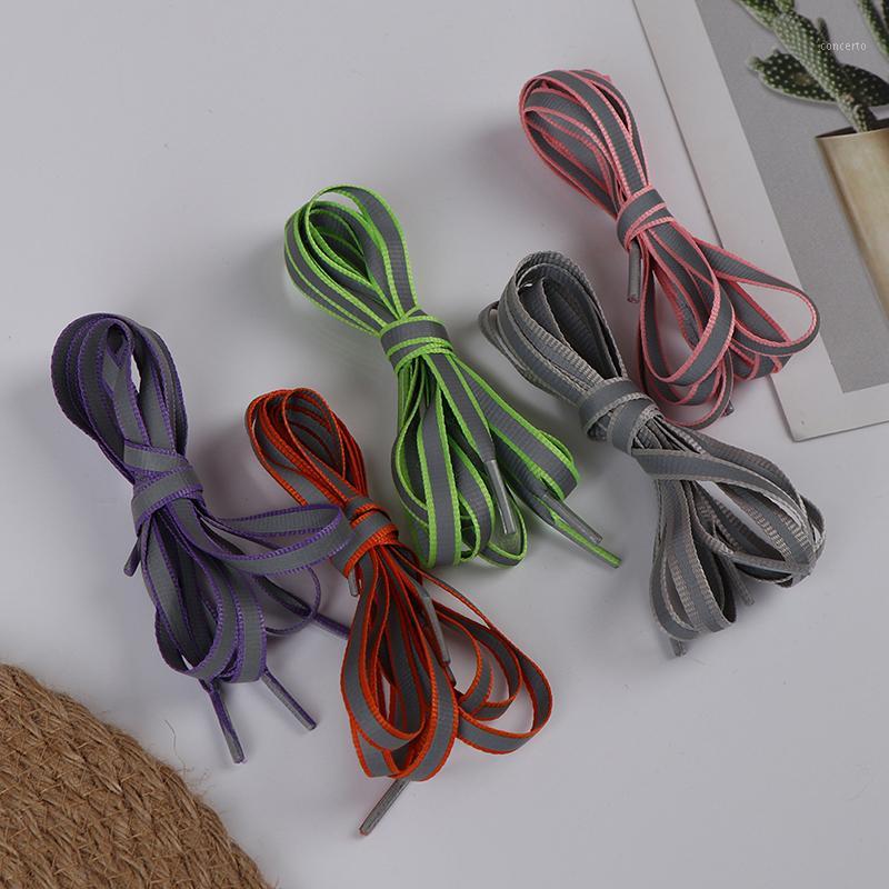 

1 Pair 100cm Candy Color Polyester Shoelaces Flat Bootlace Reflective Shoe Laces1