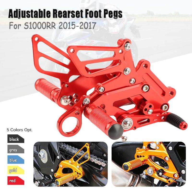 

CNC Aluminum Motorcycle Adjustable Rearsets Rear Sets Foot Pegs Pedal Foot Rests For S1000RR S 1000 RR 2020 2020