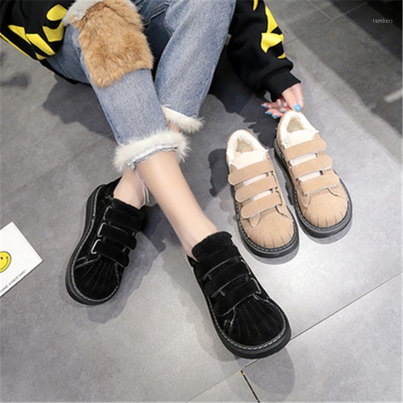 

New Women's Cotton Shoes Female Winter Plus Velvet Cotton Shoes Thick-Soled Warm Snow Women's Boots Woman's Boots beige1, Beige