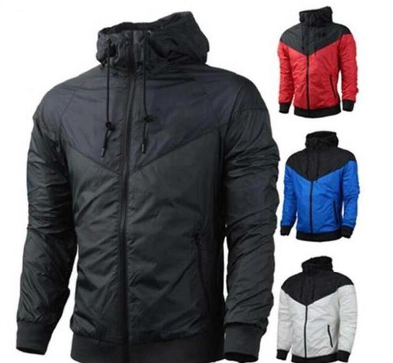 

Hot sale Fall thin windrunner Men Women sportswear high quality waterproof fabric Men sports jacket Fashion zipper hoodie plus size 3XL, White